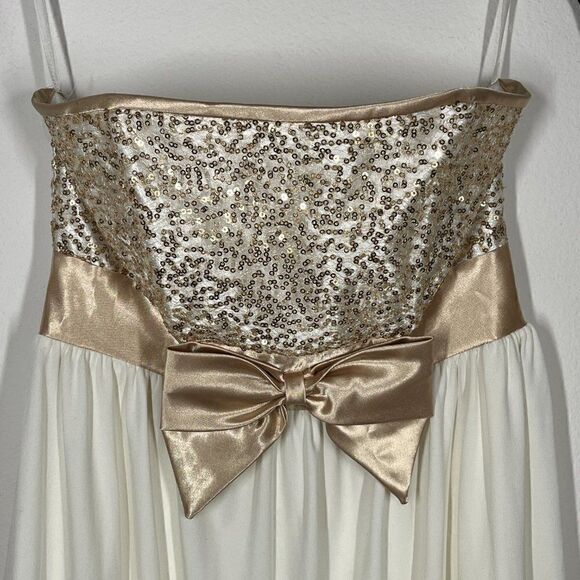 Vintage Jessica McClintock For Gunne Sax Strapless Sequin Dress - Picture 7 of 13